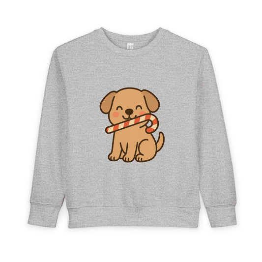 Dog Candy Cane Christmas Toddler Sweatshirt