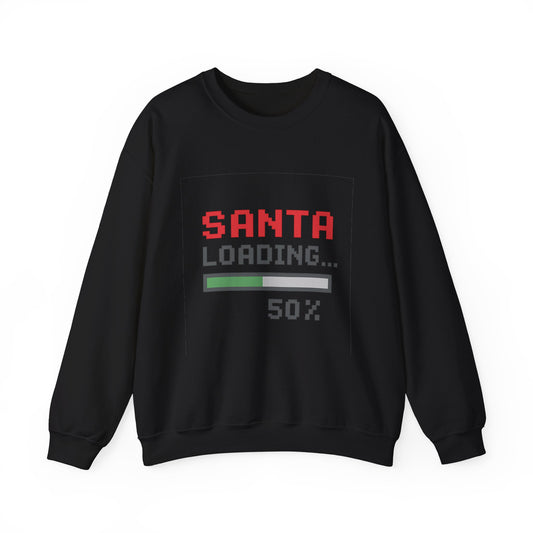 Santa Loading Bar Christmas Unisex Heavy Blend™ Crewneck Sweatshirt