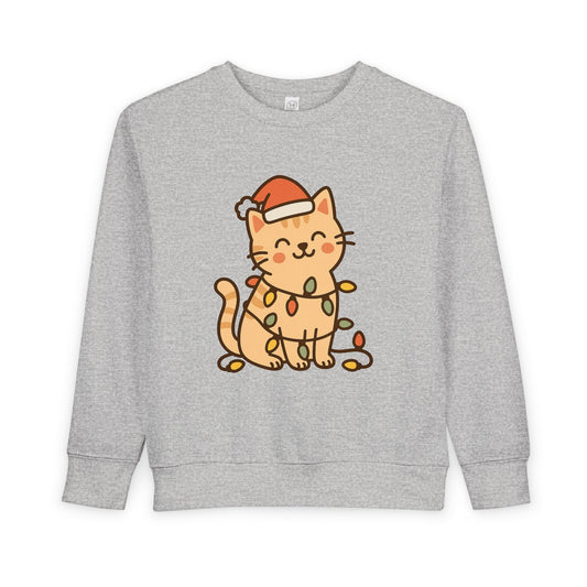 Christmas Decorated CatToddler Sweatshirt