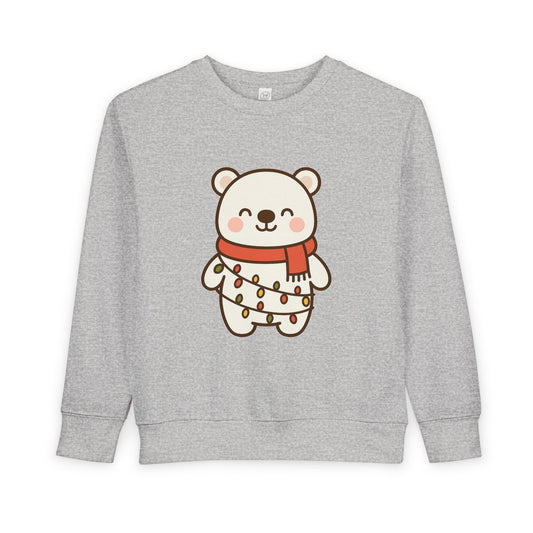 Polar Bear With Lights ChristmasToddler Sweatshirt