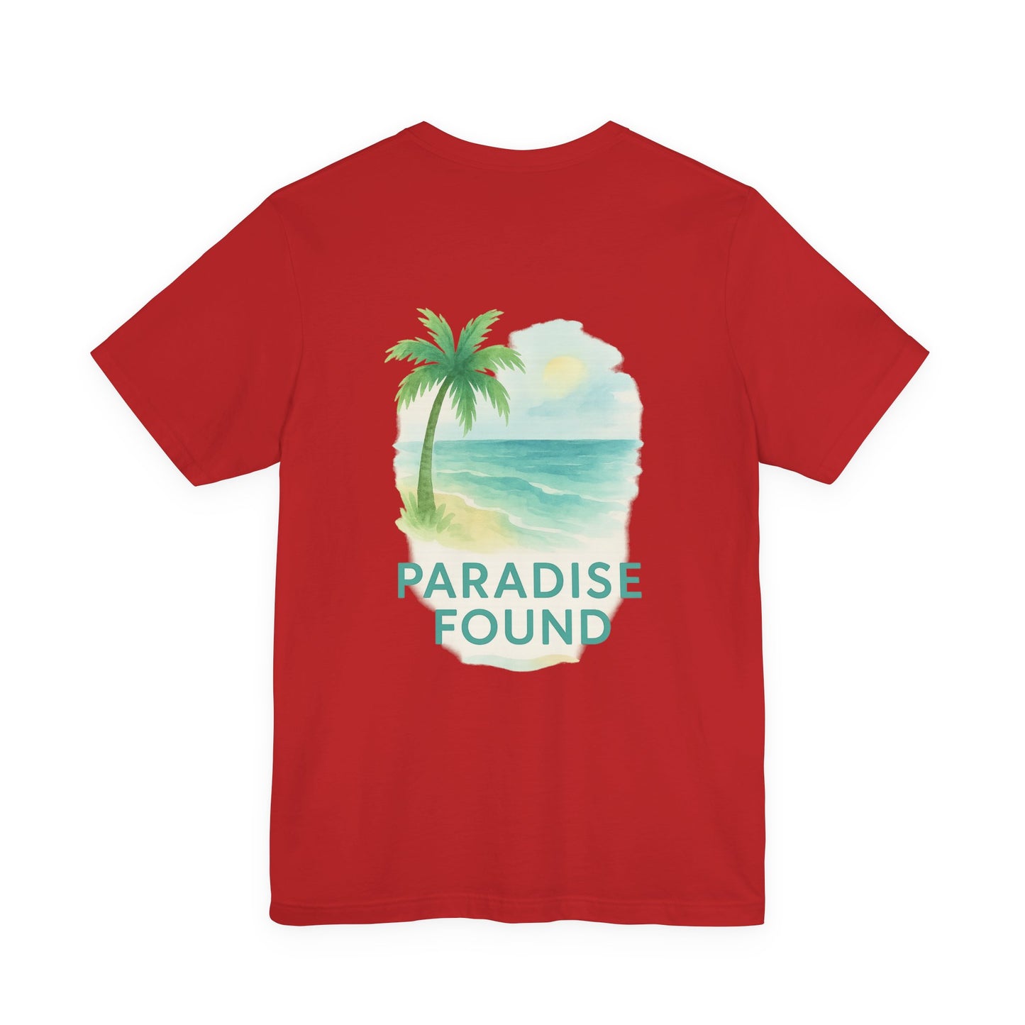 Logo Paradise Found Back Side Design Unisex Jersey Short Sleeve Tee T-shirt