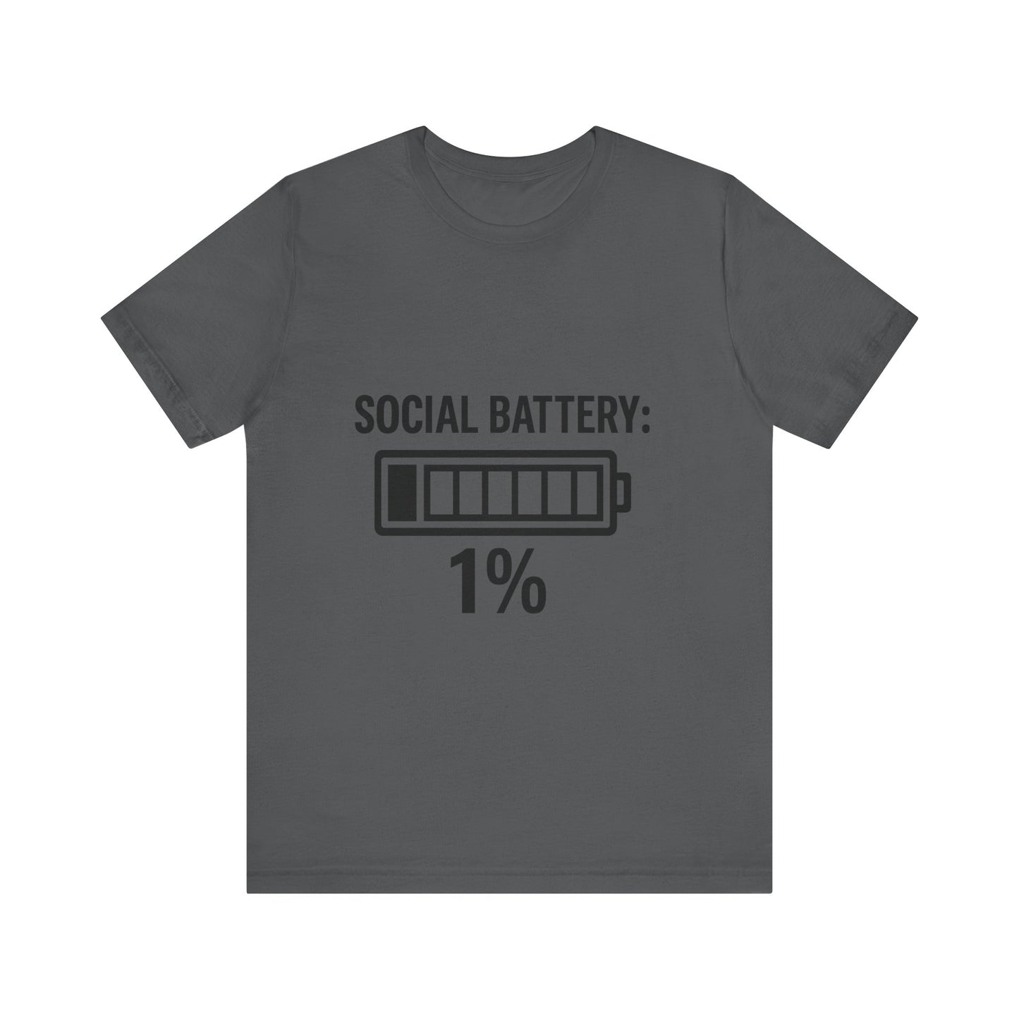 Social Battery Bar Unisex Jersey Short Sleeve Tee T-shirt