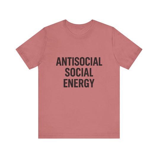 Antisocial Social Energy Unisex Jersey Short Sleeve Tee T-shirt