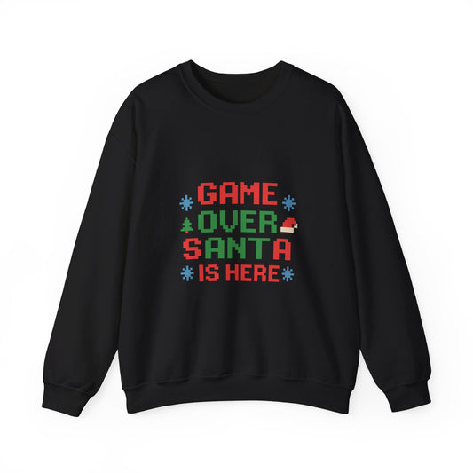 Game Over Santa Is Here Christmas Unisex Heavy Blend™ Crewneck Sweatshirt