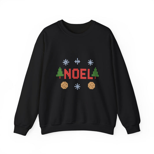 Christmas Noel In Pixel Unisex Heavy Blend™ Crewneck Sweatshirt