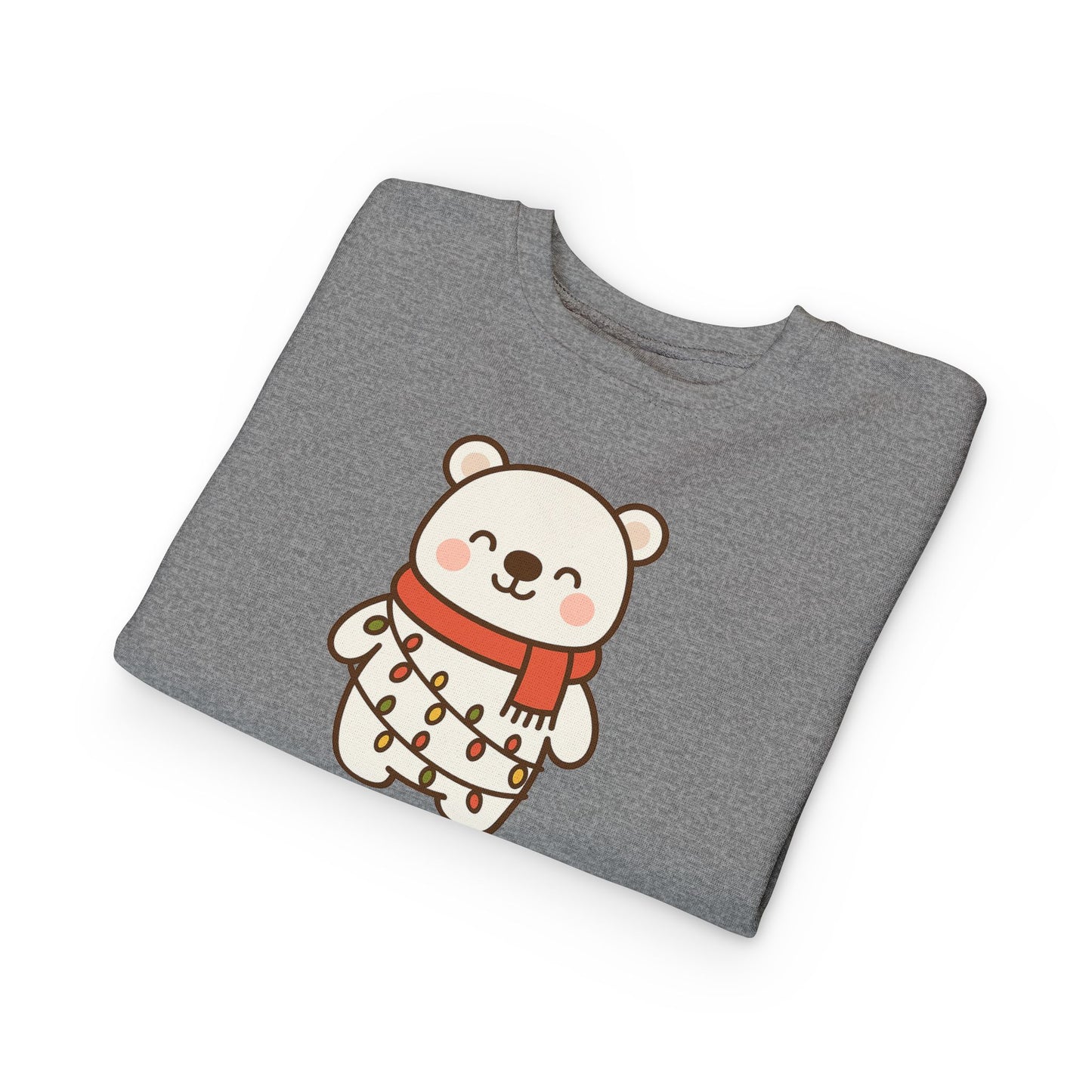 Polar Bear With Lights ChristmasToddler Sweatshirt