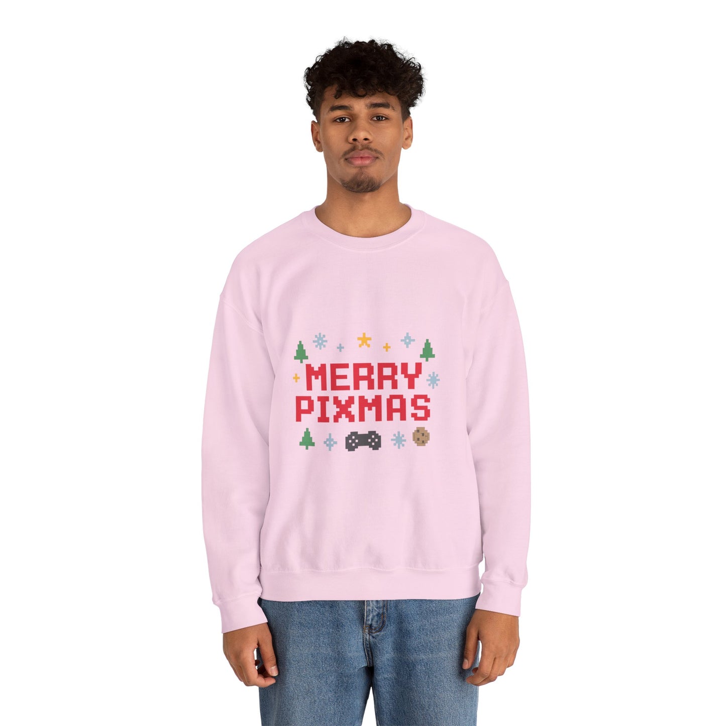Merry Pixmas Christmas Unisex Heavy Blend™ Crewneck Sweatshirt