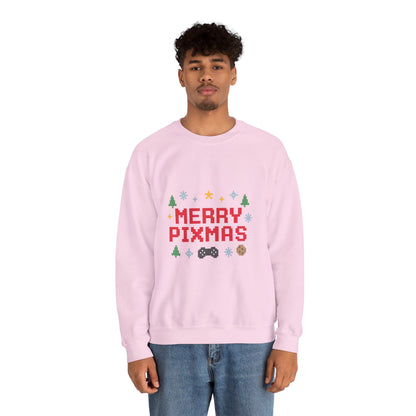 Merry Pixmas Christmas Unisex Heavy Blend™ Crewneck Sweatshirt