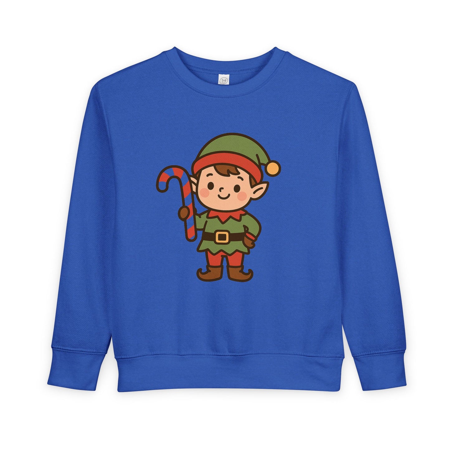 Candy Cane Christmas Elf Toddler Sweatshirt