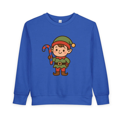Candy Cane Christmas Elf Toddler Sweatshirt