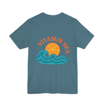 Logo Vitamin Sea Back Side Design Unisex Jersey Short Sleeve Tee T-shirt