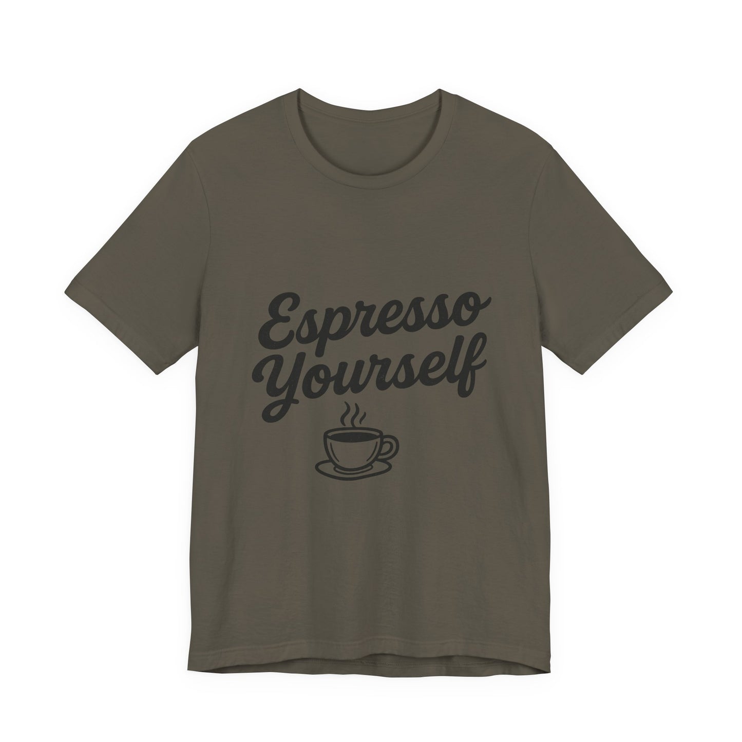Espresso Yourself Coffee Cup Illustrated Unisex Jersey Short Sleeve Tee T-shirt