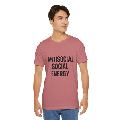 Antisocial Social Energy Unisex Jersey Short Sleeve Tee T-shirt