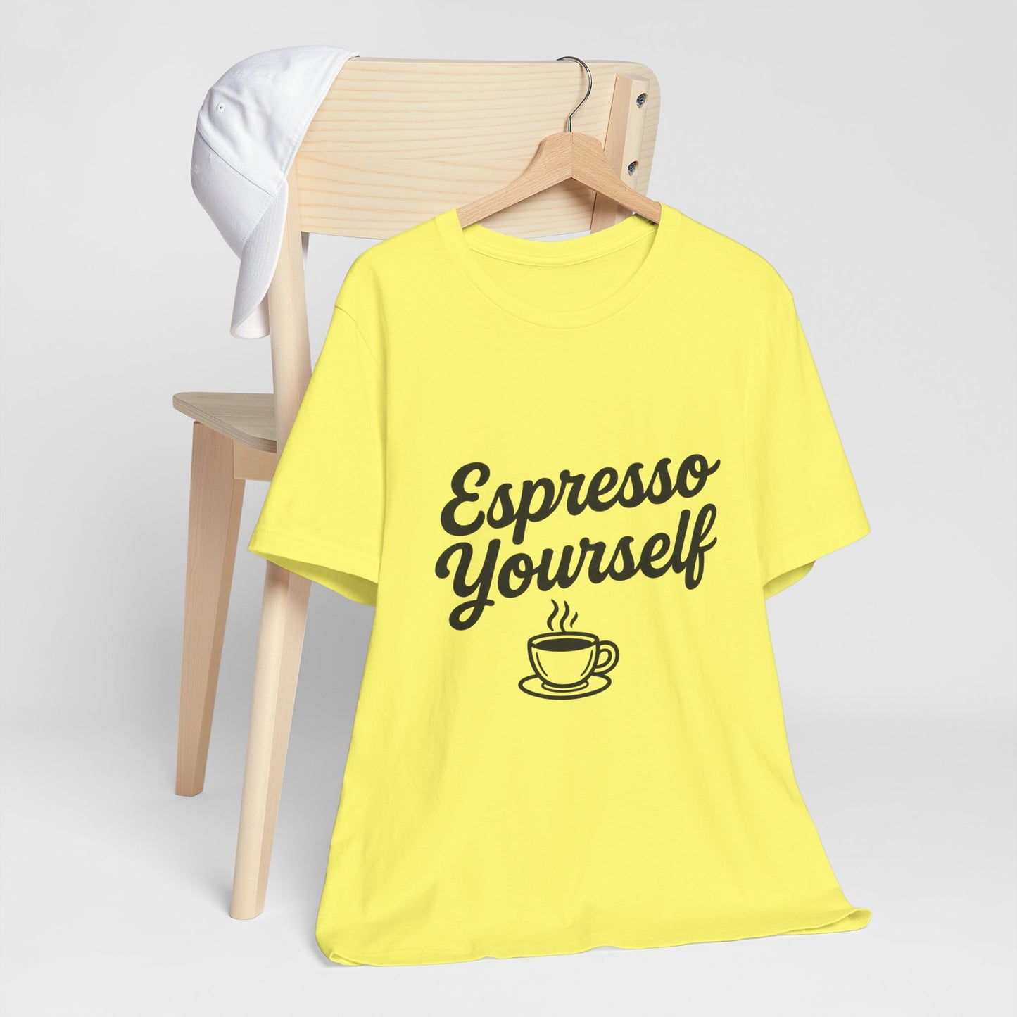 Espresso Yourself Coffee Cup Illustrated Unisex Jersey Short Sleeve Tee T-shirt