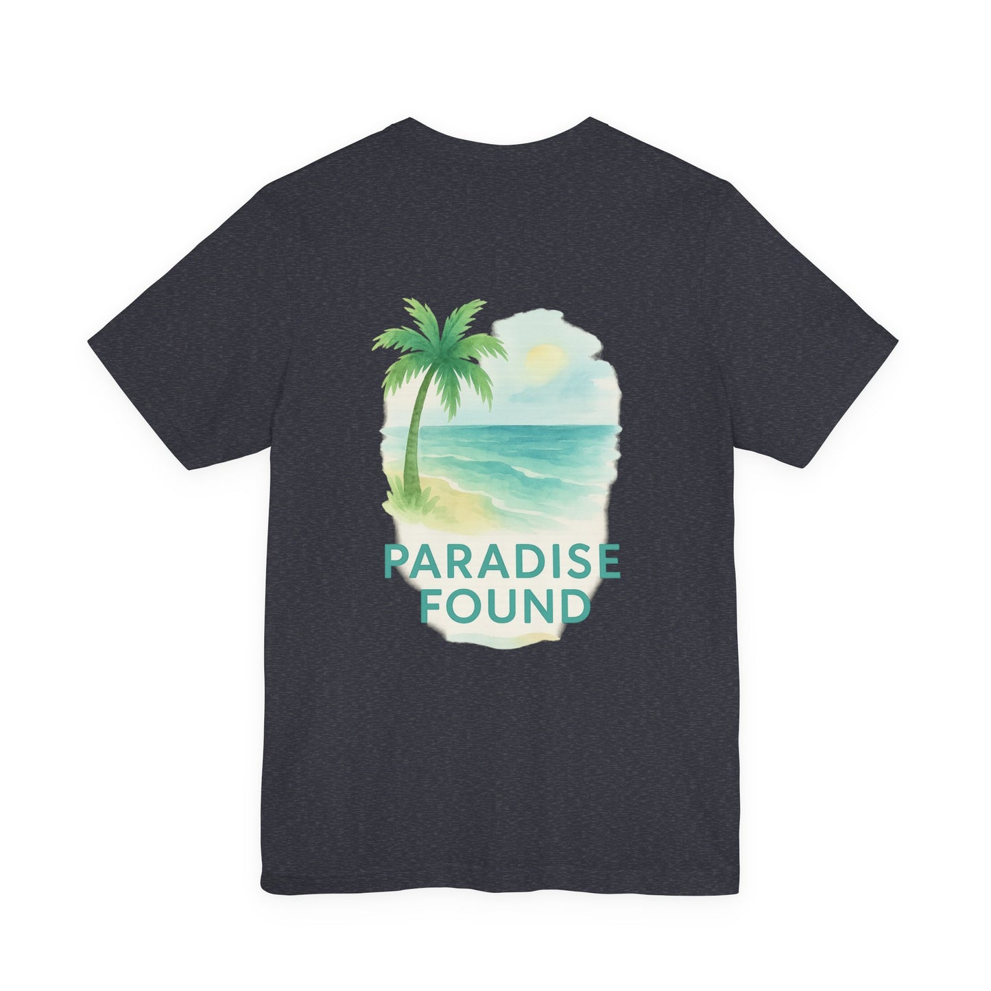 Logo Paradise Found Back Side Design Unisex Jersey Short Sleeve Tee T-shirt