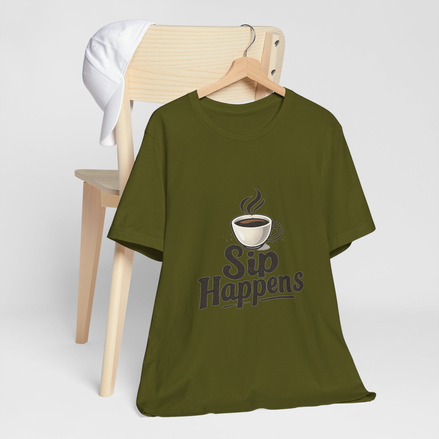 Sip Happens Coffee Cup Unisex Jersey Short Sleeve Tee T-shirt