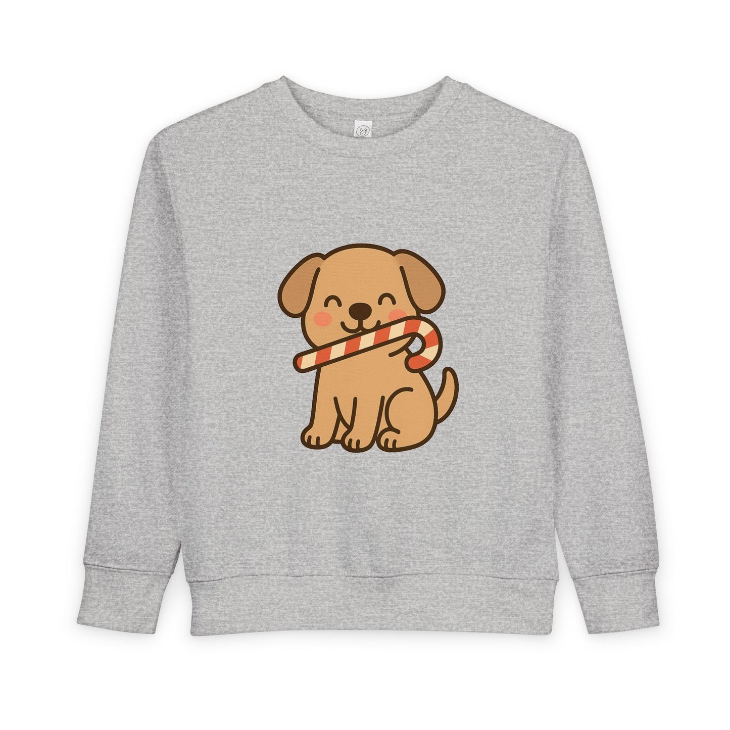 Dog Candy Cane Christmas Toddler Sweatshirt