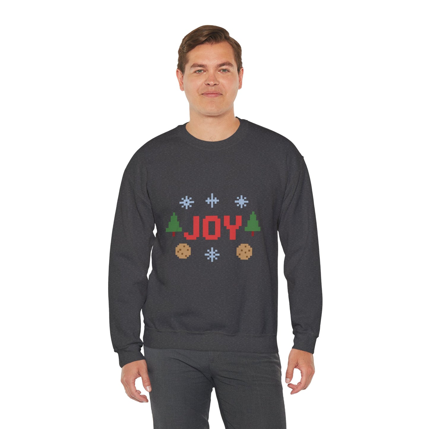 Christmas Joy In Pixel Unisex Heavy Blend™ Crewneck Sweatshirt