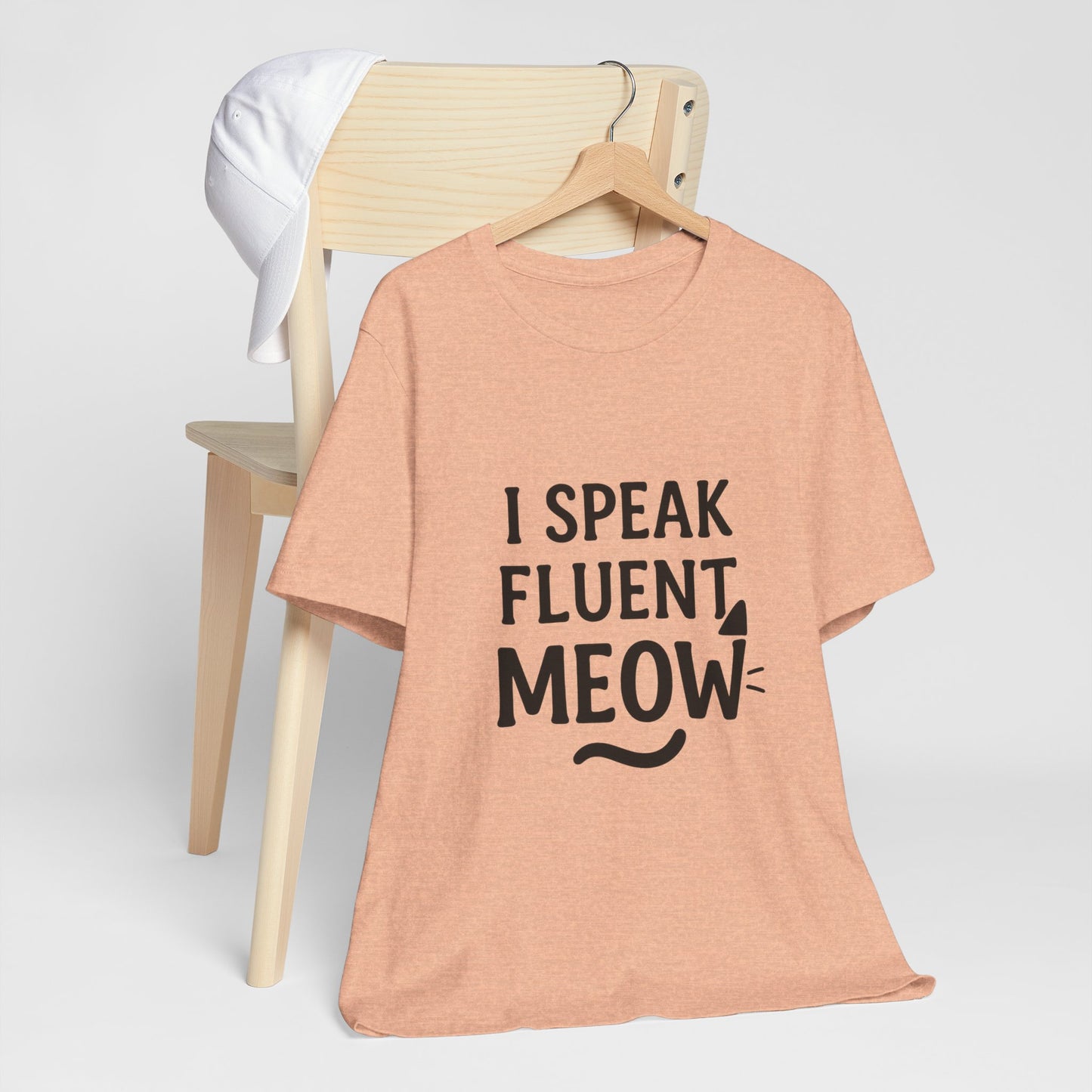 I Speak Fluent Meow Cat Lovers Unisex Jersey Short Sleeve Tee T-shirt