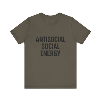 Antisocial Social Energy Unisex Jersey Short Sleeve Tee T-shirt