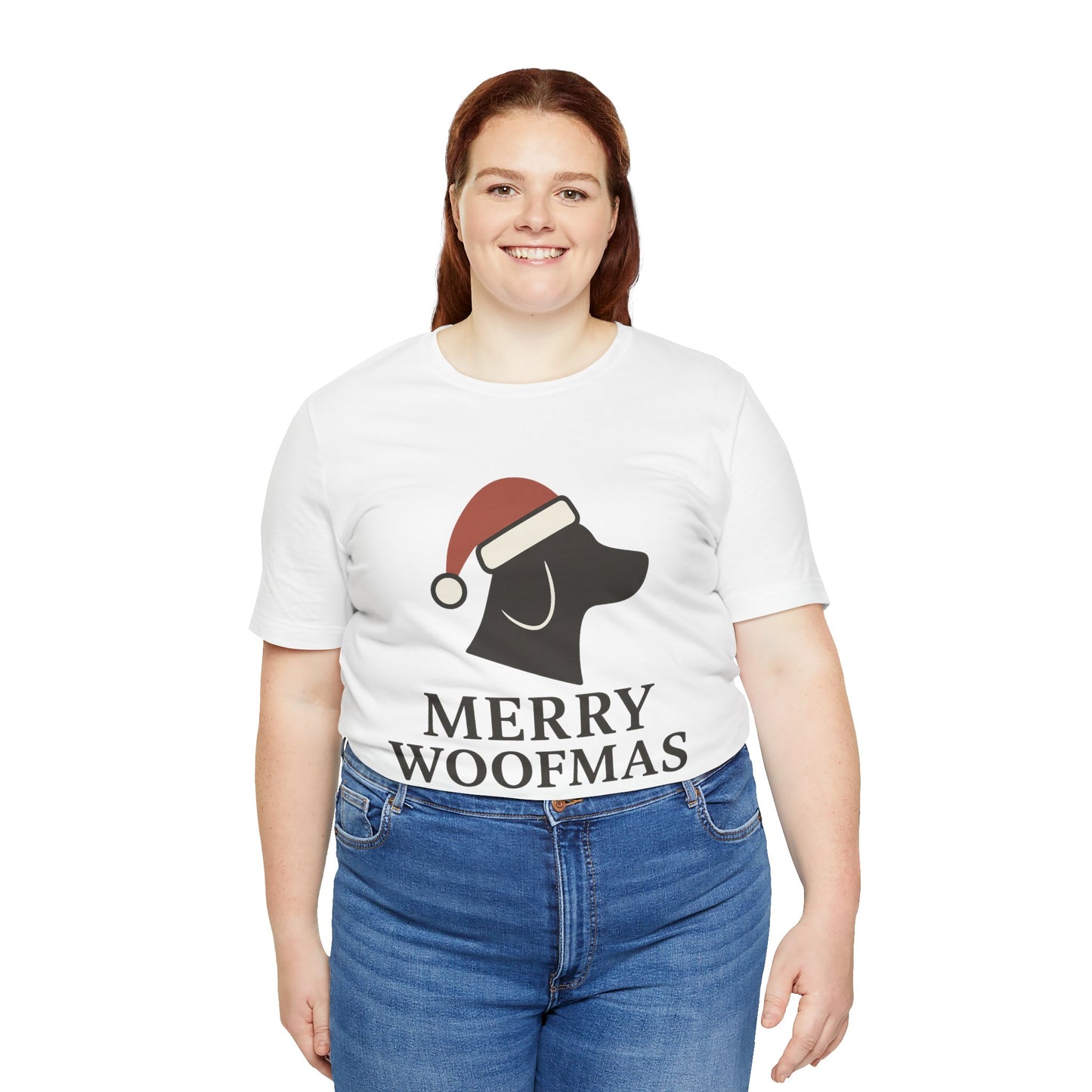 Merry Woofmas Christmas Unisex Jersey Short Sleeve Tee T-shirt