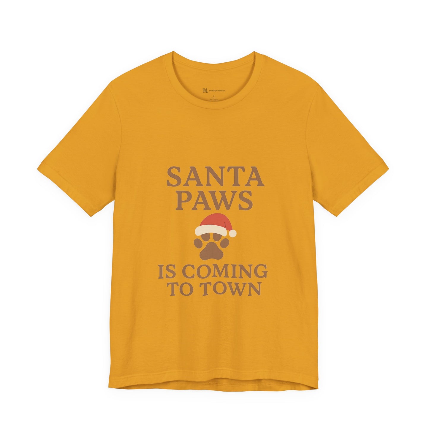 Santa Paws Is Coming To Town Christmas Unisex Jersey Short Sleeve Tee T-shirt
