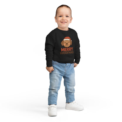 Merry Woofmas Christmas Toddler Sweatshirt