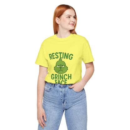Gringe Resting Face Christmas Unisex Jersey Short Sleeve Tee T-shirt