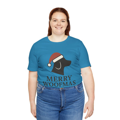 Merry Woofmas Christmas Unisex Jersey Short Sleeve Tee T-shirt