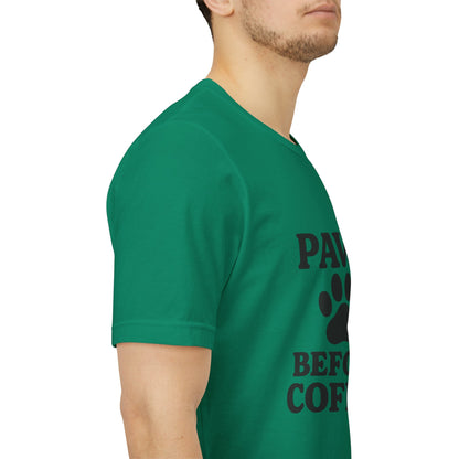 Paws Before Coffee Unisex Jersey Short Sleeve Tee T-shirt