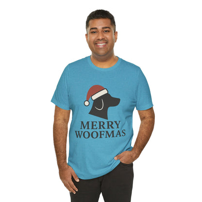 Merry Woofmas Christmas Unisex Jersey Short Sleeve Tee T-shirt