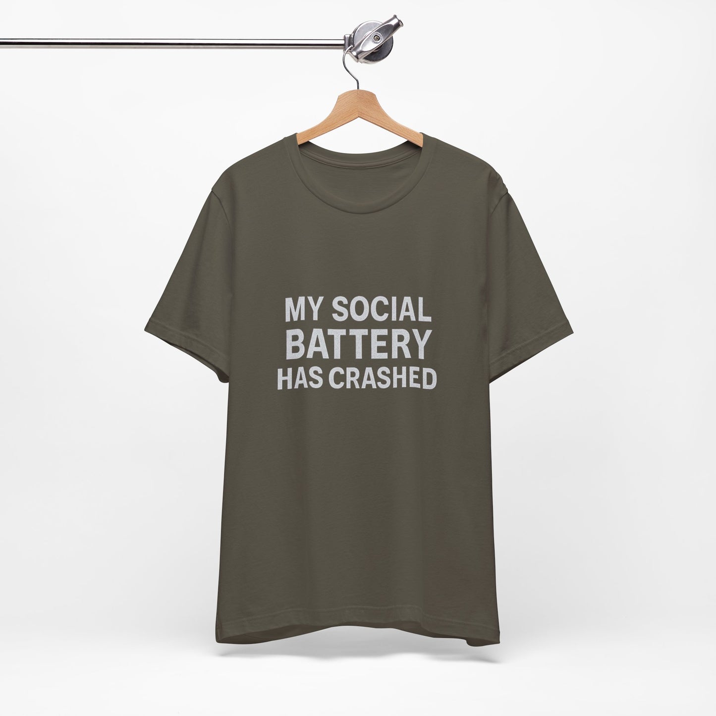 My Social Battery Has Crushed Unisex Jersey Short Sleeve Tee T-shirt