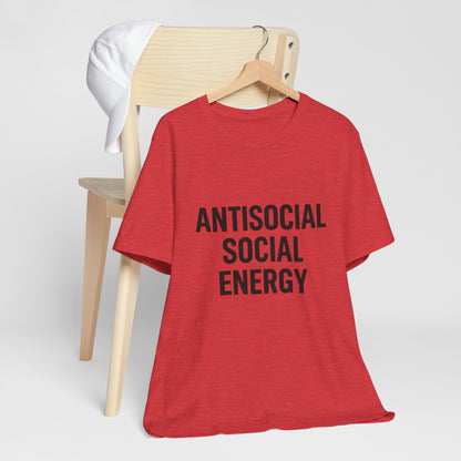 Antisocial Social Energy Unisex Jersey Short Sleeve Tee T-shirt