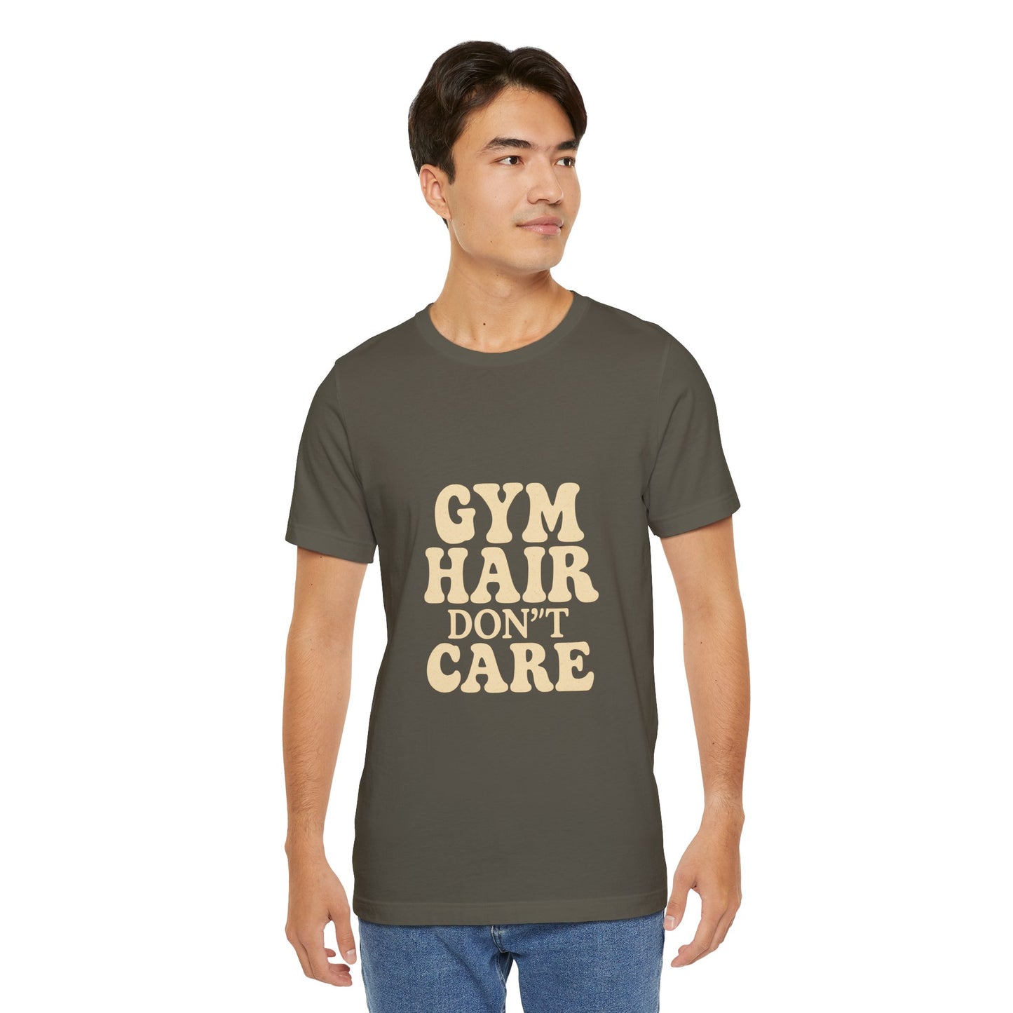 Gym Hair Don't Care Unisex Jersey Short Sleeve Tee T-shirt