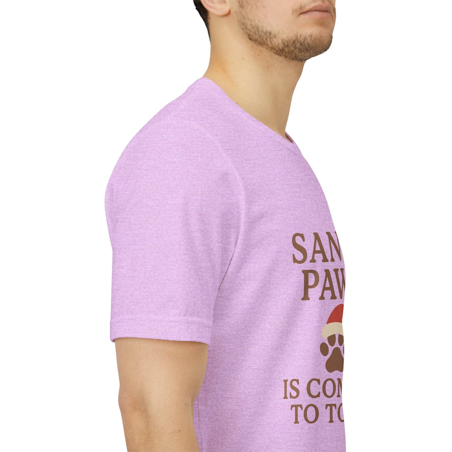 Santa Paws Is Coming To Town Christmas Unisex Jersey Short Sleeve Tee T-shirt