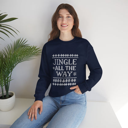 Merry Christmas Ugly Knitted Sweater Style Unisex Heavy Blend™ Crewneck Sweatshirt