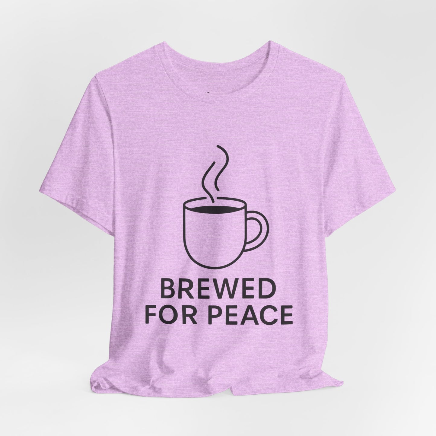 Brewed For Peace Coffee Humor Unisex Jersey Short Sleeve Tee T-shirt
