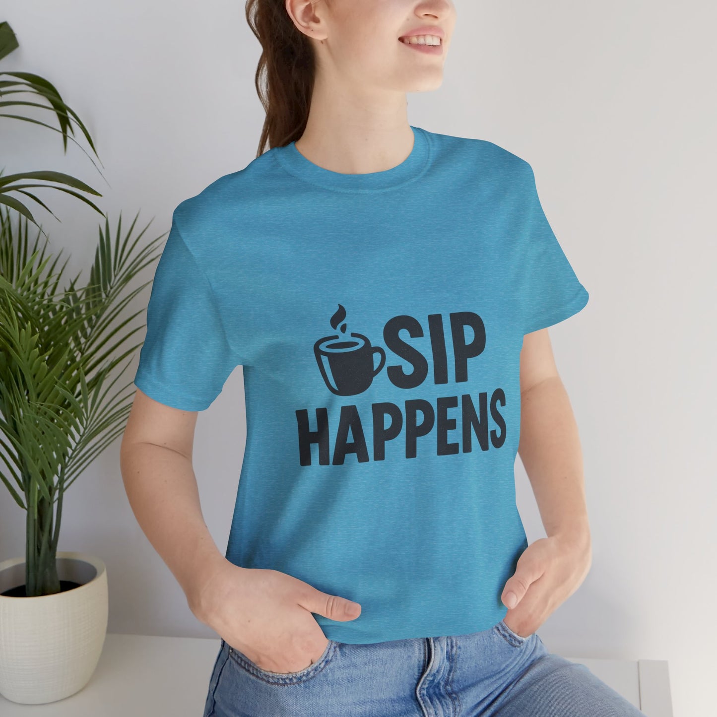 Sip Happens Minimal Edition Unisex Jersey Short Sleeve Tee T-shirt