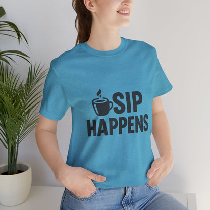 Sip Happens Minimal Edition Unisex Jersey Short Sleeve Tee T-shirt