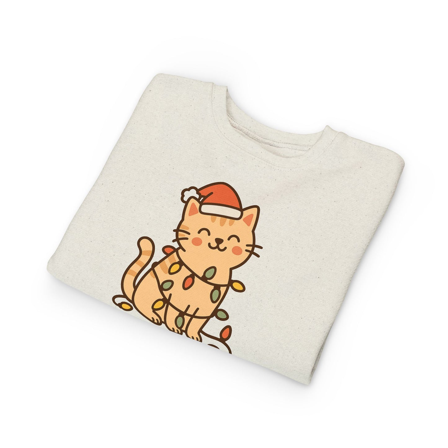 Christmas Decorated CatToddler Sweatshirt