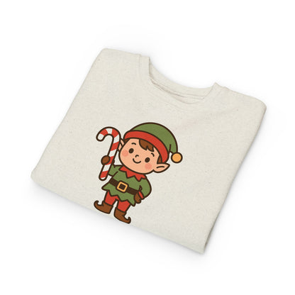 Candy Cane Christmas Elf Toddler Sweatshirt