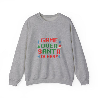 Game Over Santa Is Here Christmas Unisex Heavy Blend™ Crewneck Sweatshirt
