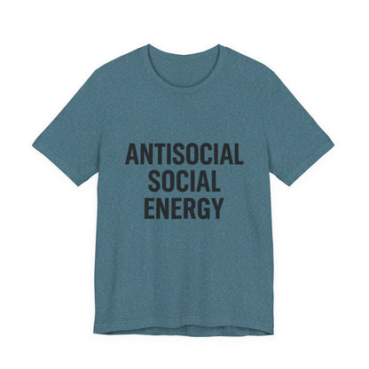 Antisocial Social Energy Unisex Jersey Short Sleeve Tee T-shirt