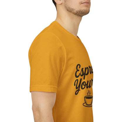 Espresso Yourself Coffee Cup Illustrated Unisex Jersey Short Sleeve Tee T-shirt