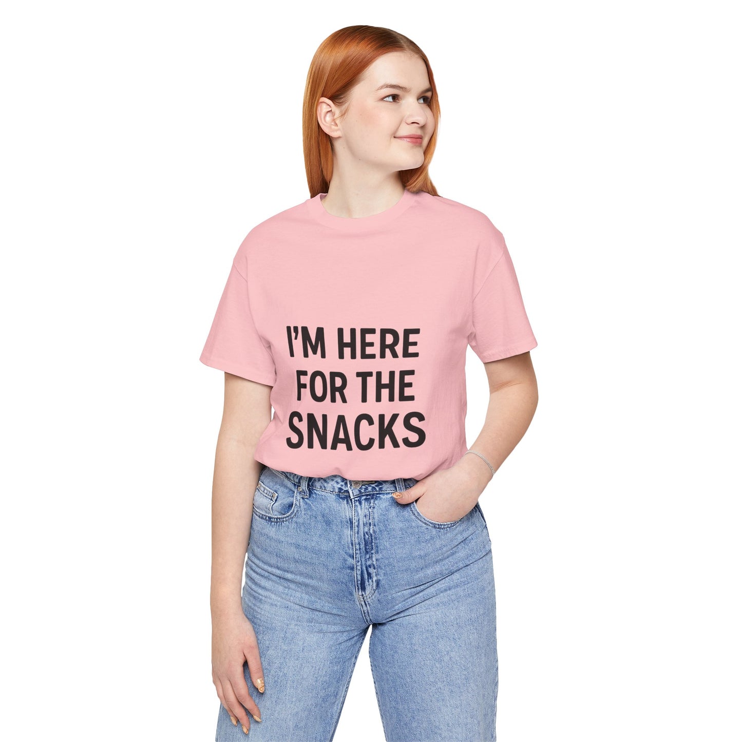 I'm Here For The Snacks Unisex Jersey Short Sleeve Tee T-shirt