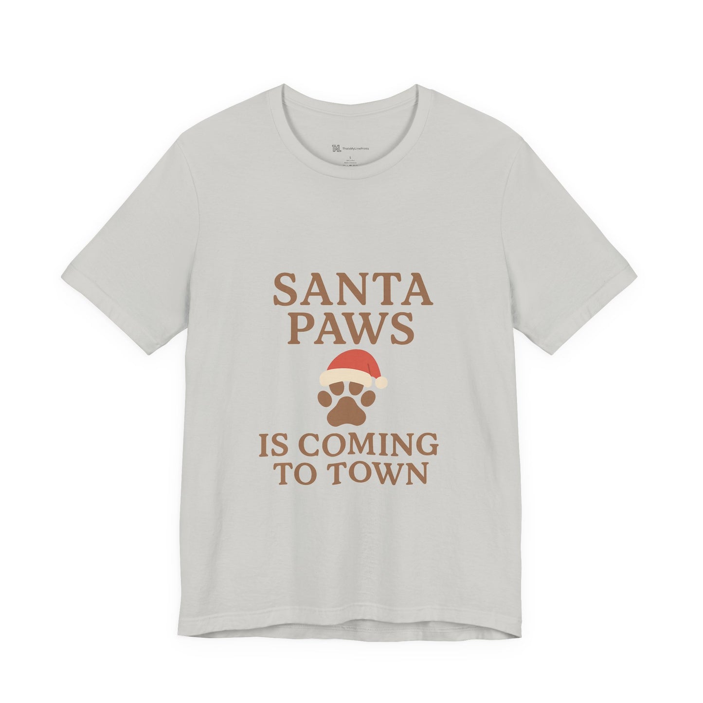 Santa Paws Is Coming To Town Christmas Unisex Jersey Short Sleeve Tee T-shirt