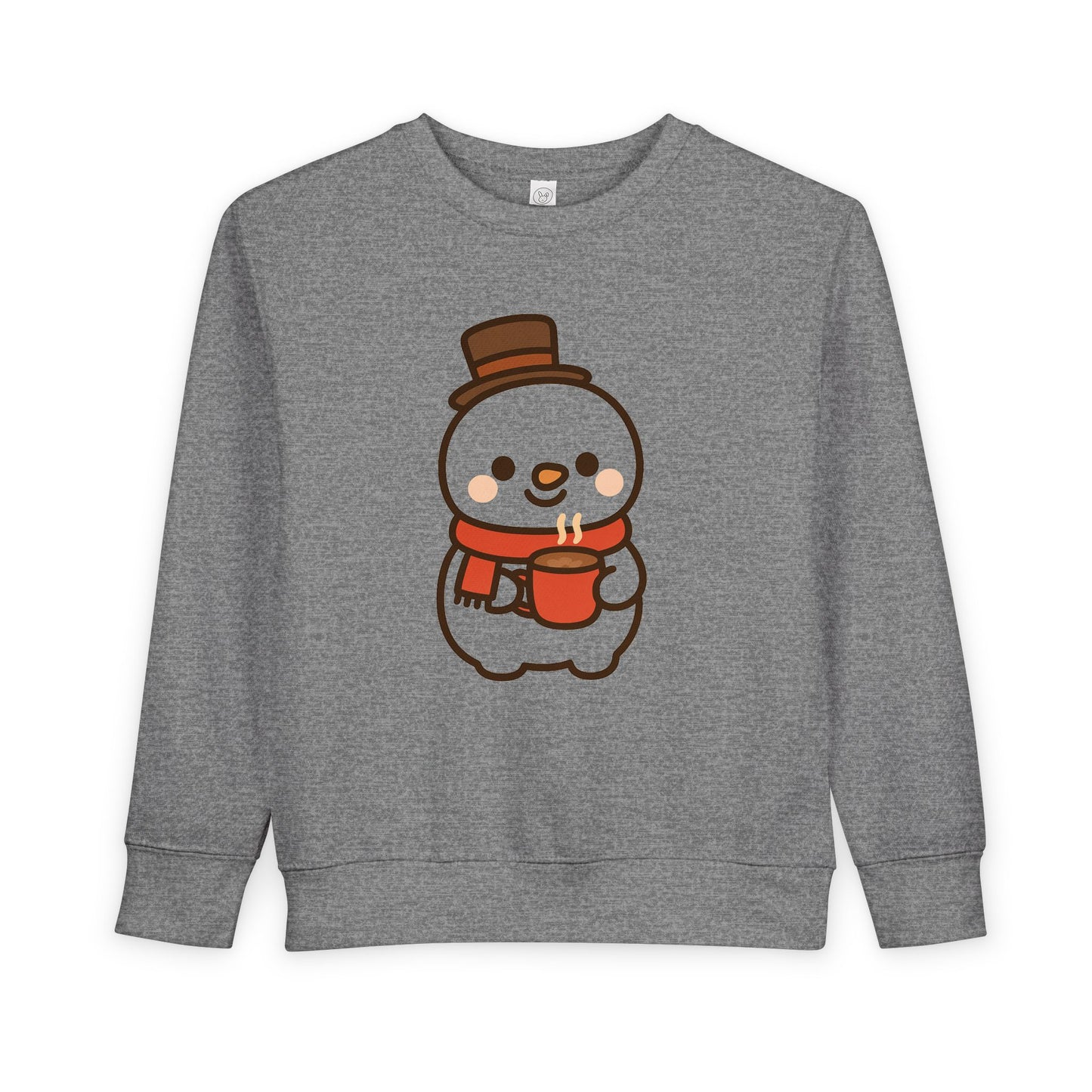 Snowman Drinking Hot Choco Toddler Sweatshirt