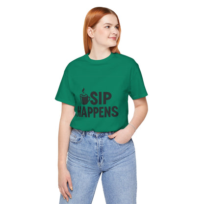 Sip Happens Minimal Edition Unisex Jersey Short Sleeve Tee T-shirt