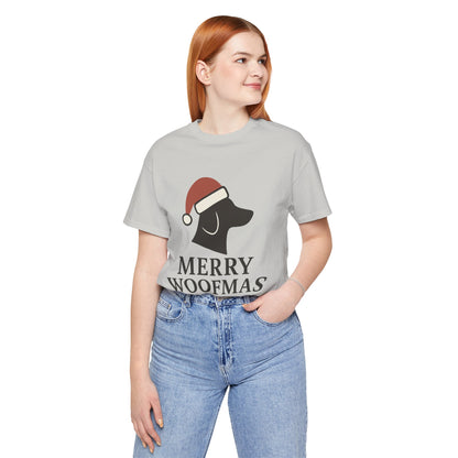 Merry Woofmas Christmas Unisex Jersey Short Sleeve Tee T-shirt