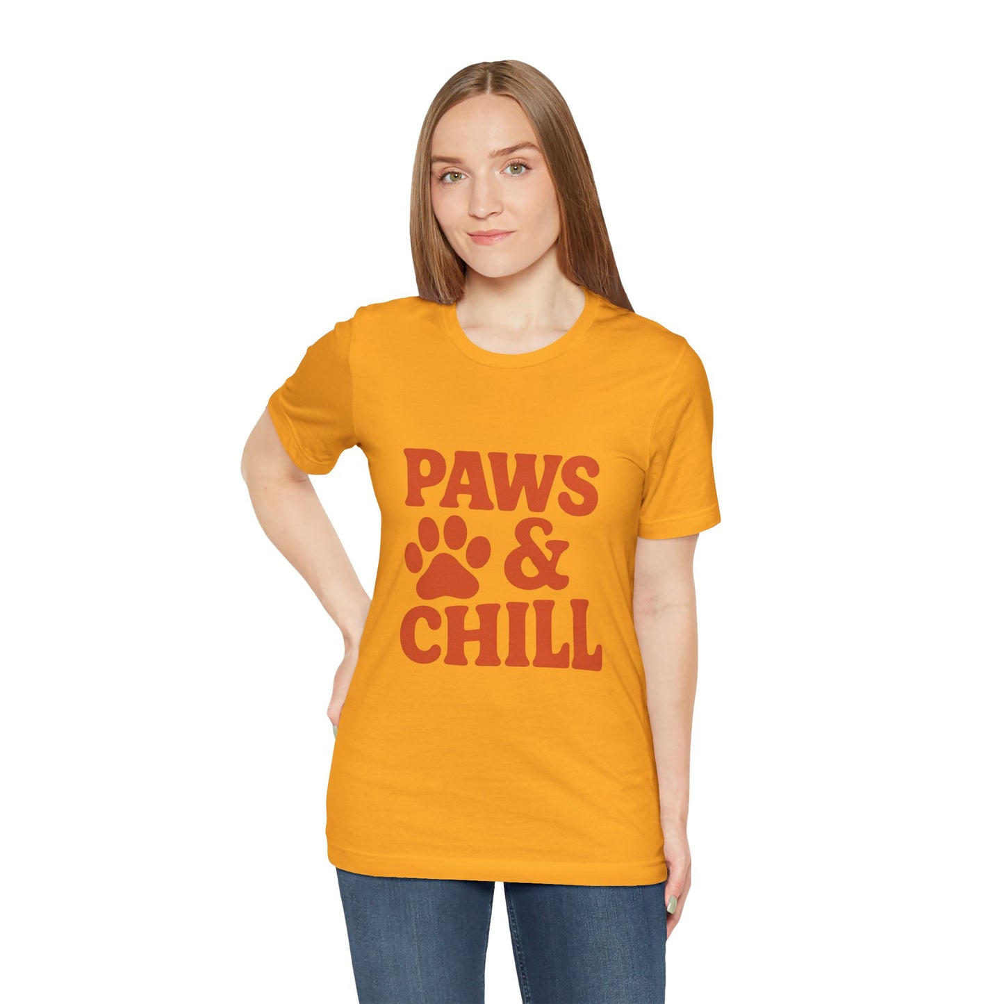 Paws and Chill Pet Lovers Unisex Jersey Short Sleeve Tee T-shirt